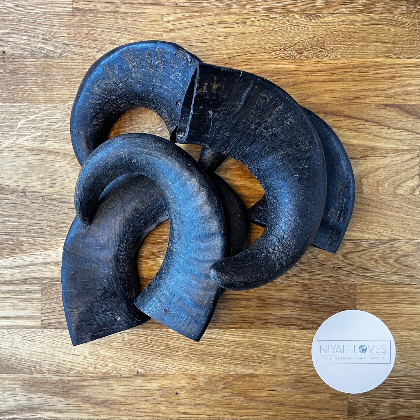 "Natural buffalo horn dog chew – long lasting and mess free dental chew"