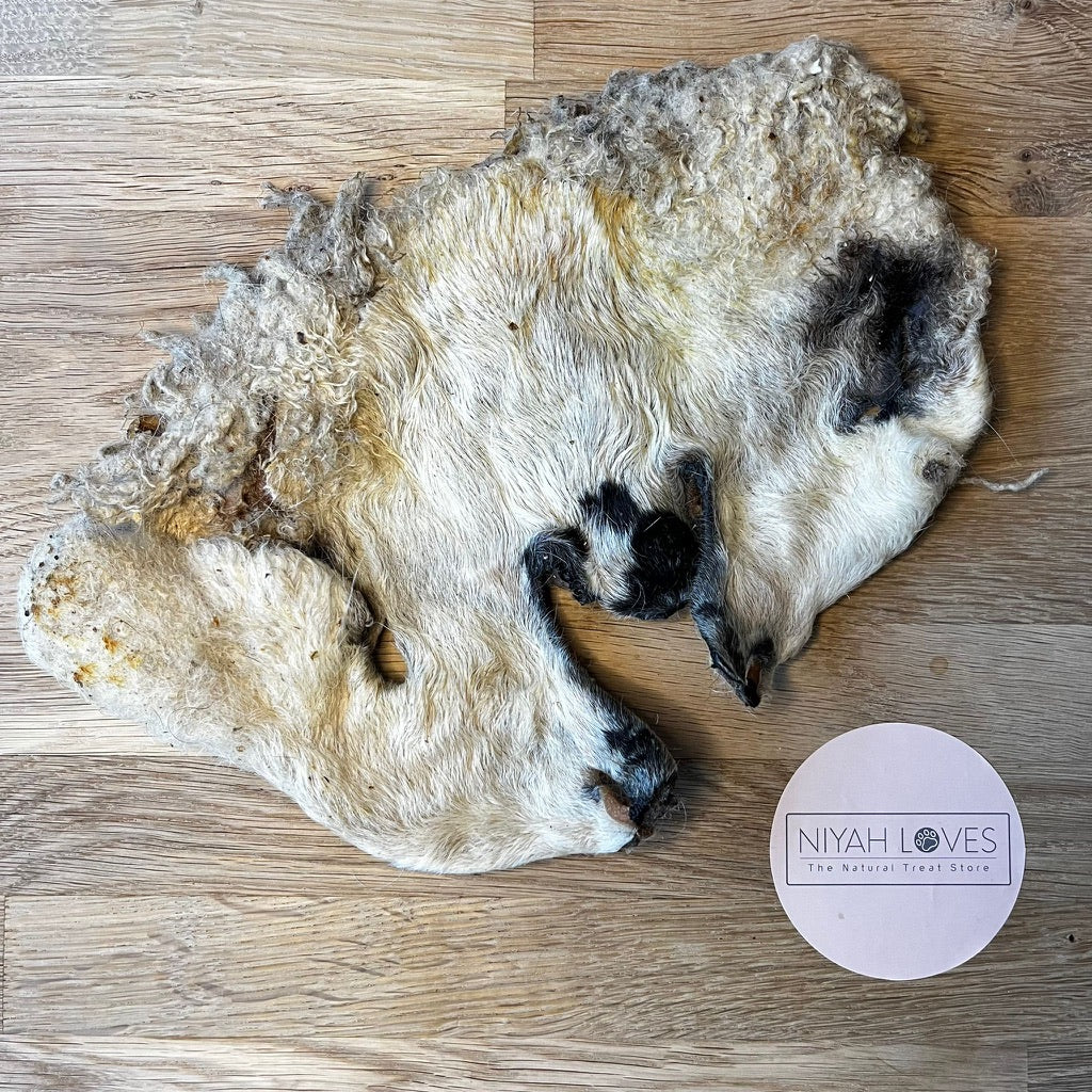 “Lamb bark natural dog chew with hair – long-lasting, air dried, grain-free”