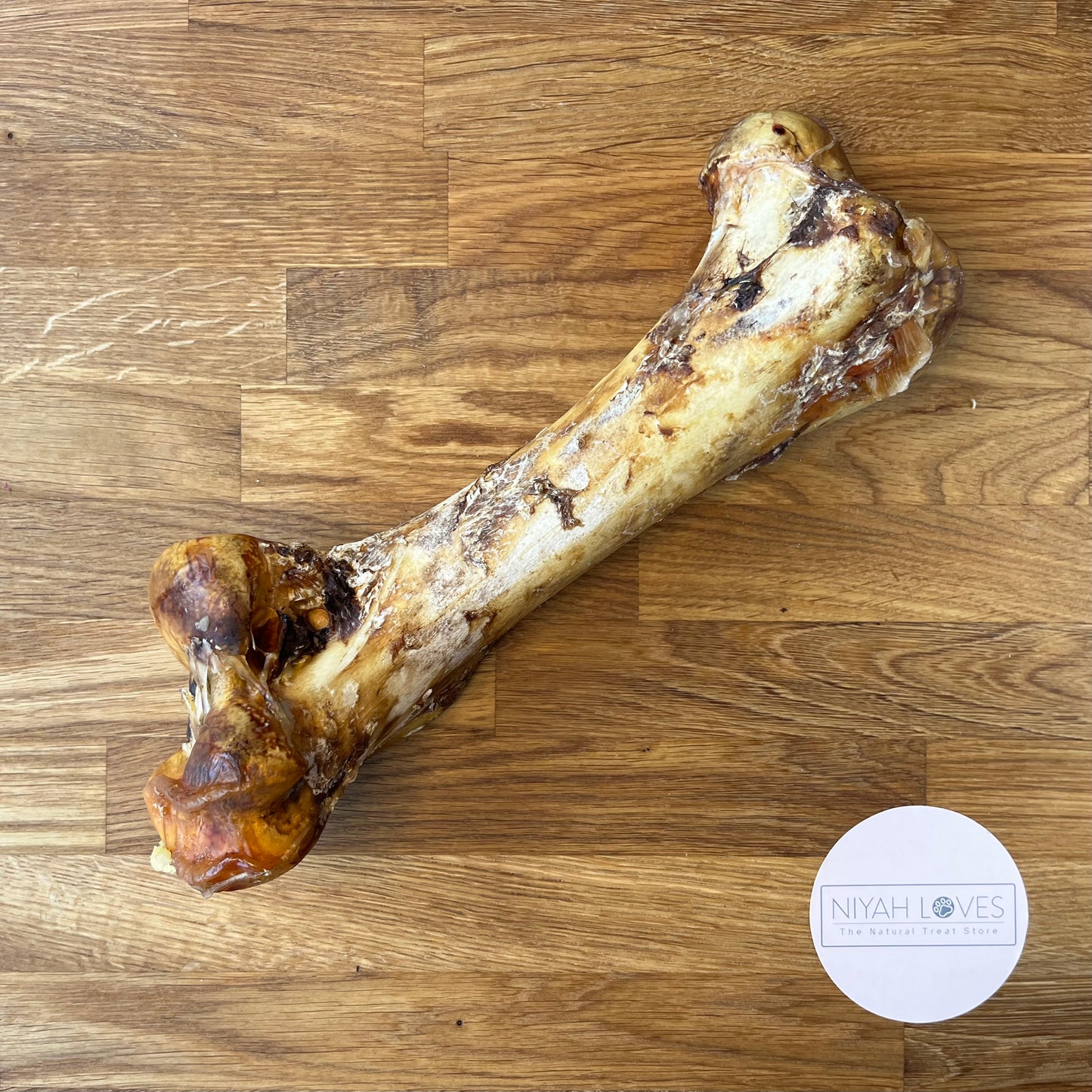 "Natural ostrich bone dog treat – long-lasting, hypoallergenic and floatable"