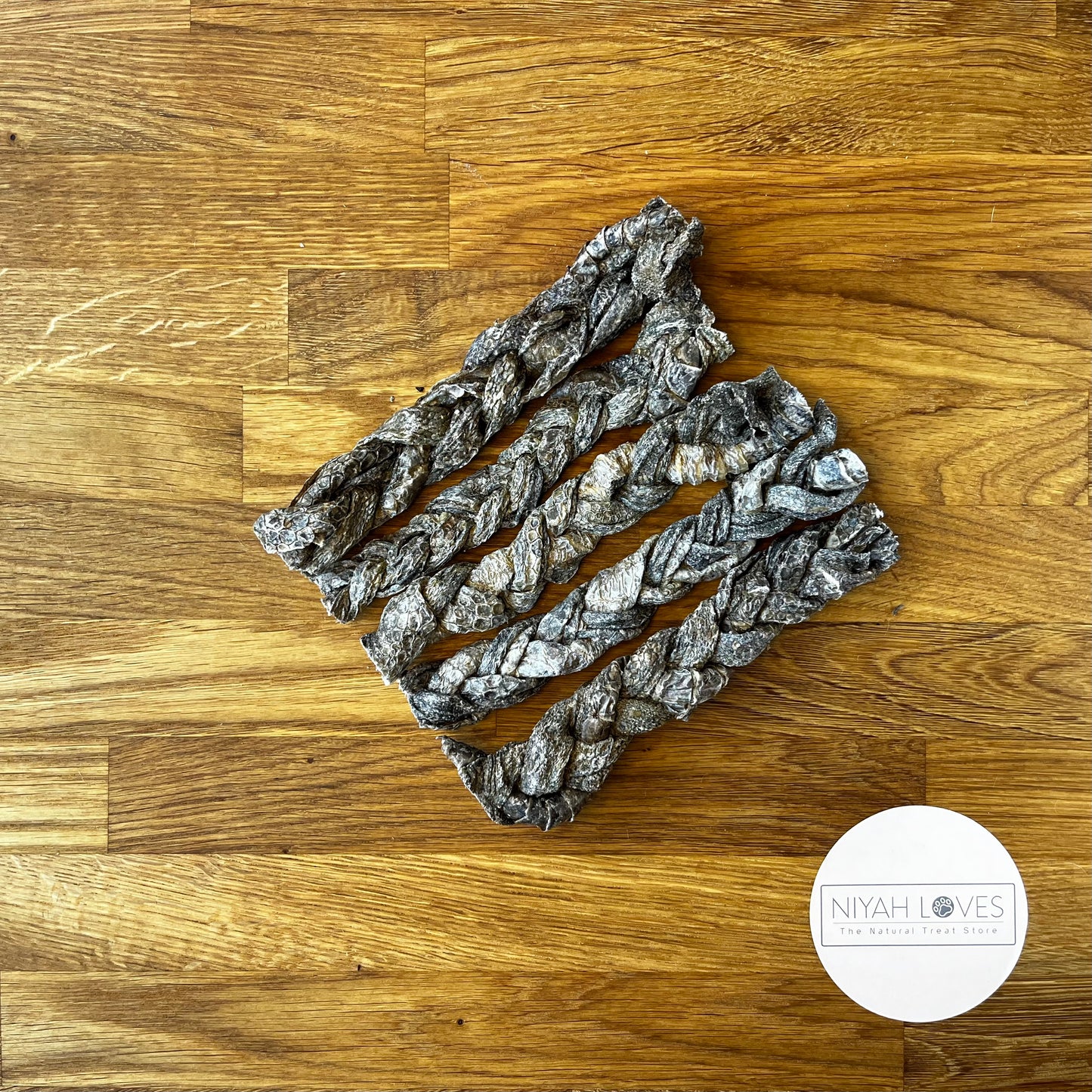 "Ostrich skin dog treats – natural, low fat, hypoallergenic, grain free chews"