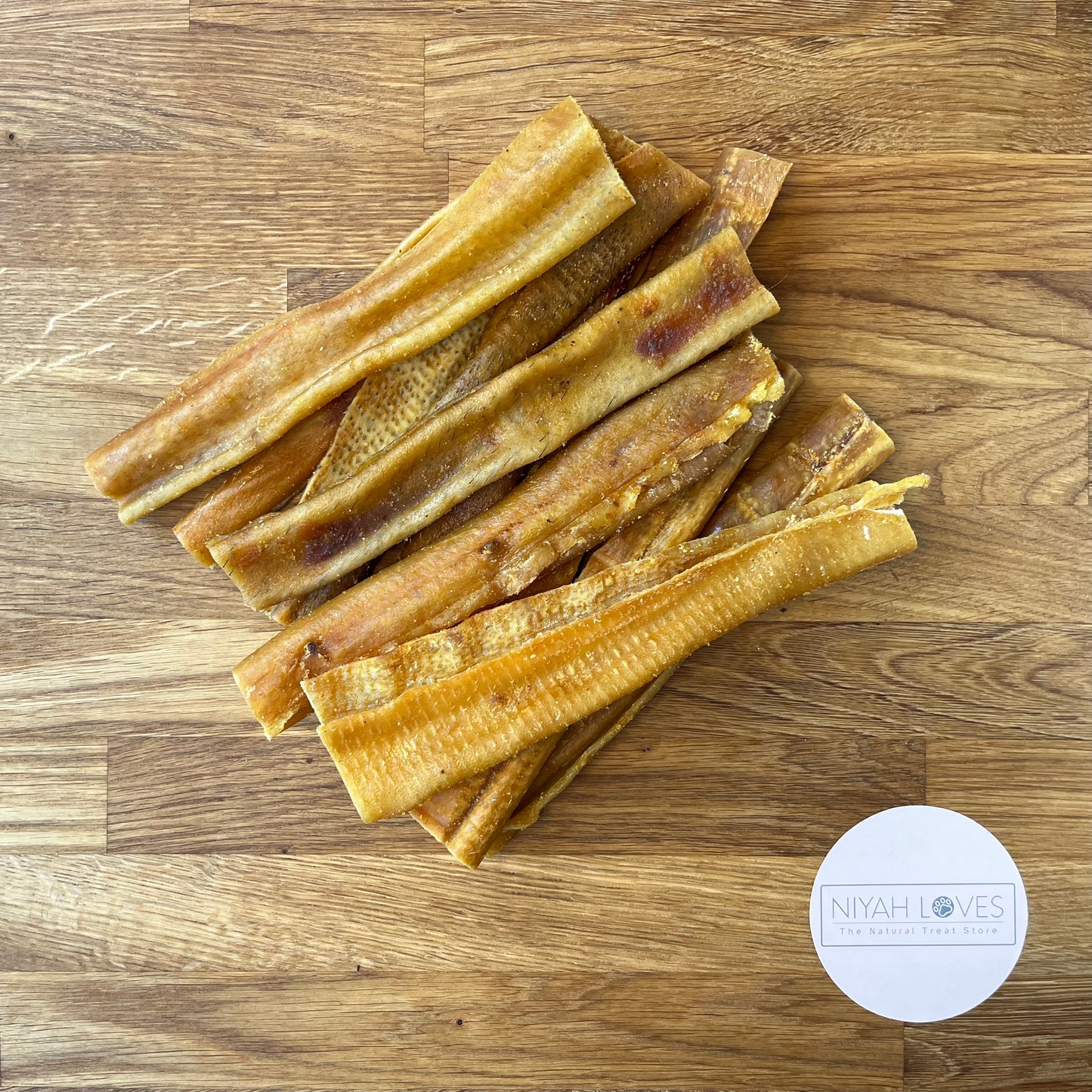 "Natural pork rind bars dog chew – slow roasted, gentle on teeth"