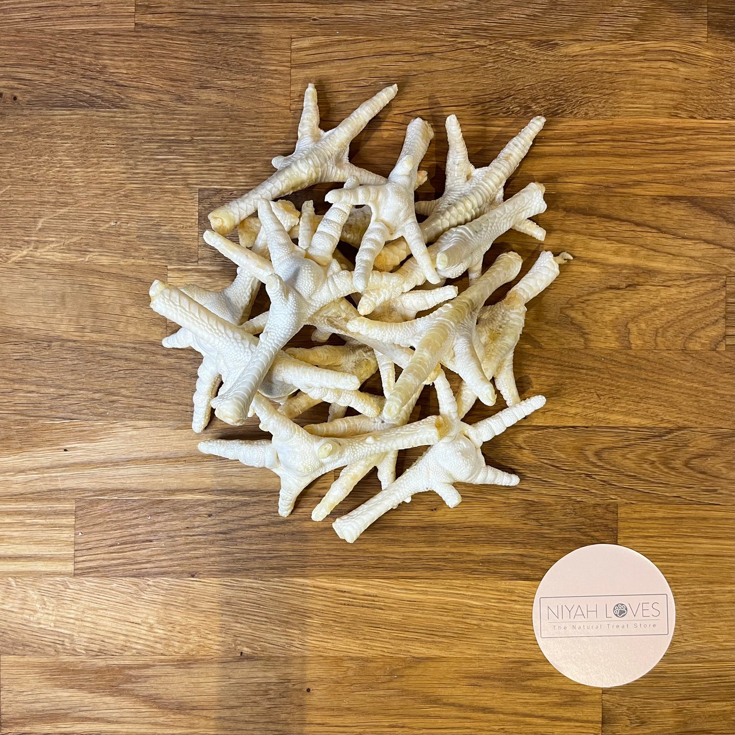 "Puffed chicken feet dog treats – natural, high protein, joint support chews"